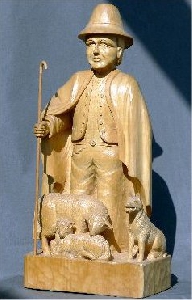 Schaefer mit Schaf Hund 40cm